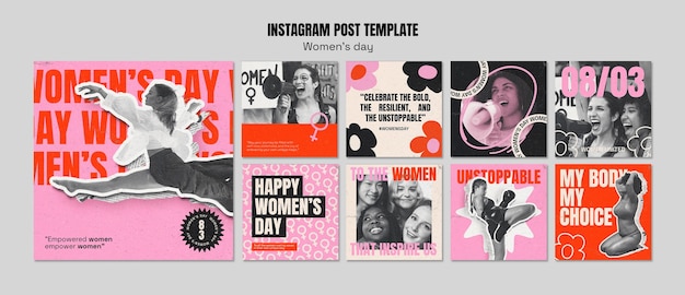 PSD women's day celebration  instagram posts