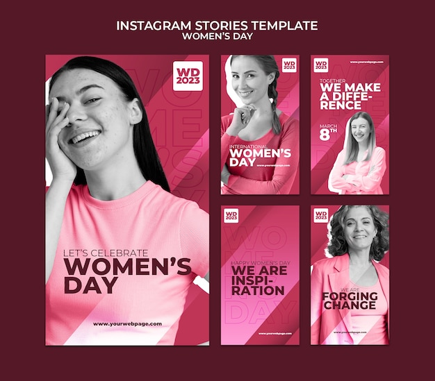 PSD women's day celebration instagram stories