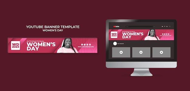 women's day celebration youtube banner