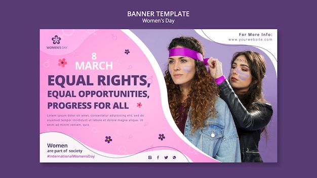 Women's day horizontal banner