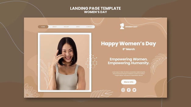 PSD women's day landing page template