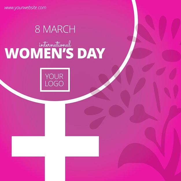 Women's day social media post. Square social media post. Womens day. 8 march women's day post.