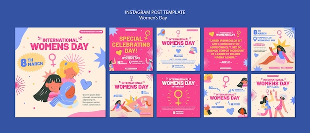 PSD women's day template design