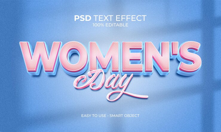 WOMEN'S DAY TEXT EFFECT