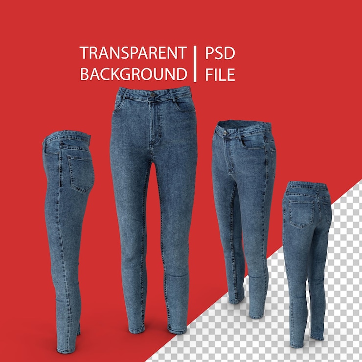 PSD женские джинсы png