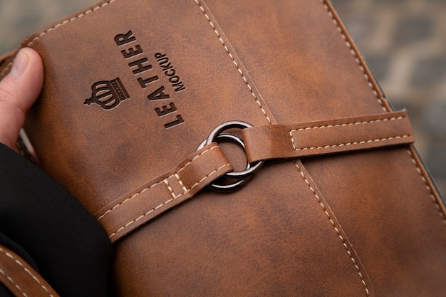 women's real leather handbag mock-up