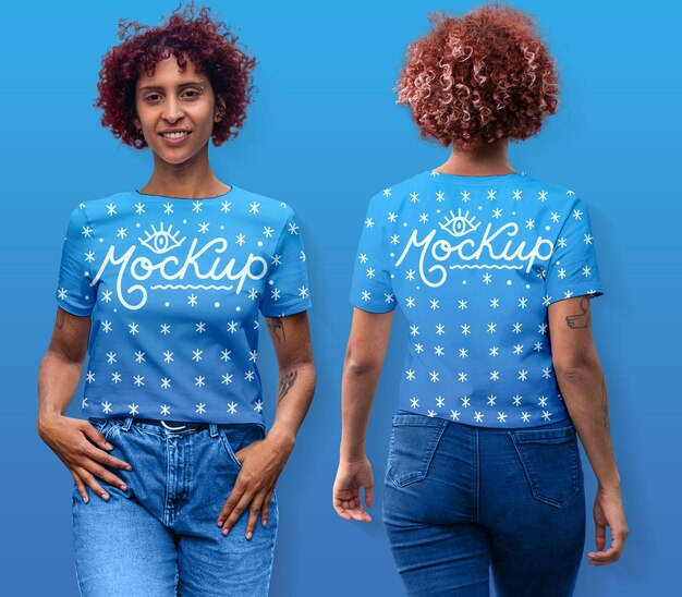 PSD women's tshirt mockup