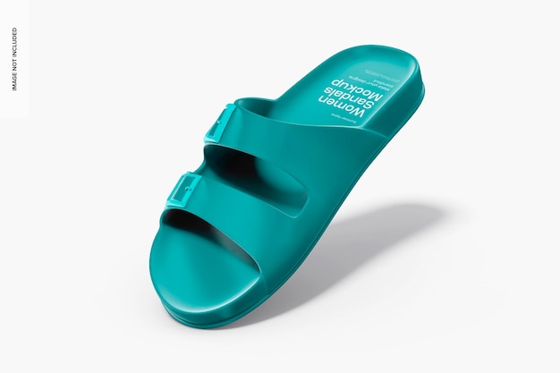 PSD women sandal mockup, leaned