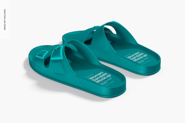 women sandals mockup, left view