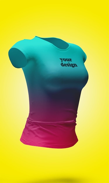 Women shirt mockup for daily used