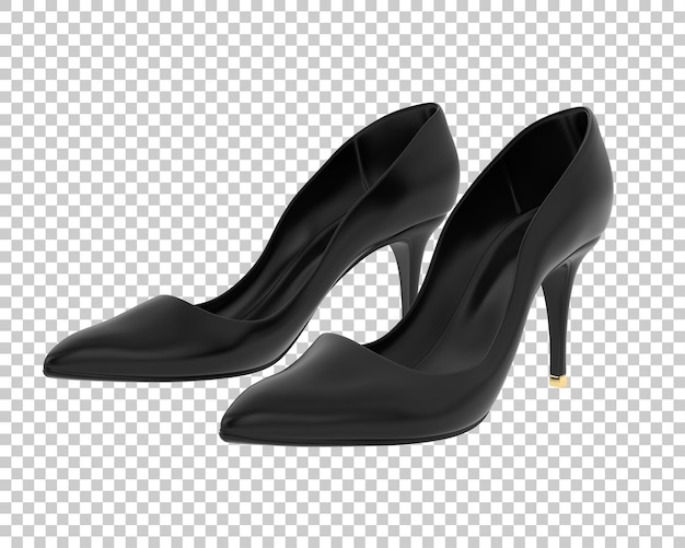 PSD 透明な背景の3dレンダリングイラストの女性の靴