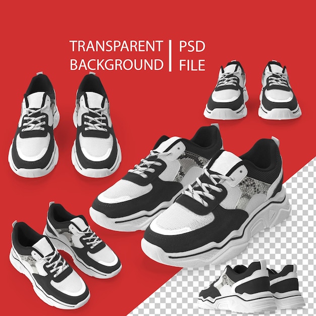 PSD women sneakers pair png