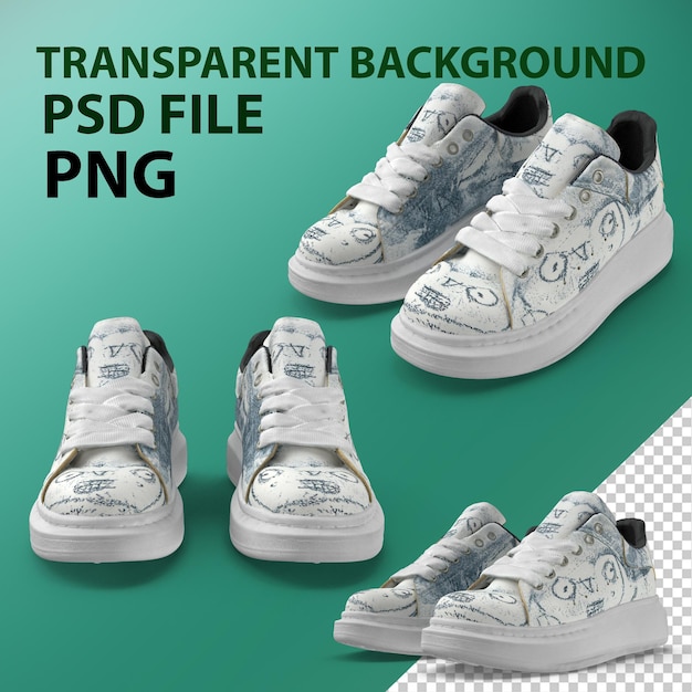 PSD women sneakers png