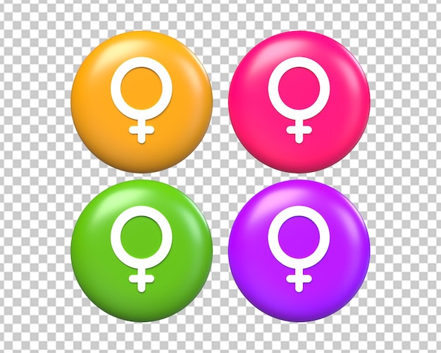 Women symbol 3d icons