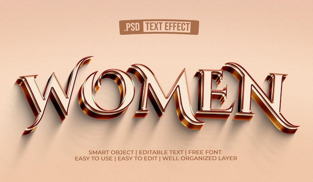 Women Text Style Effect