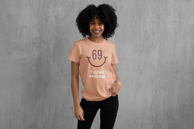 PSD women tshirt mockup