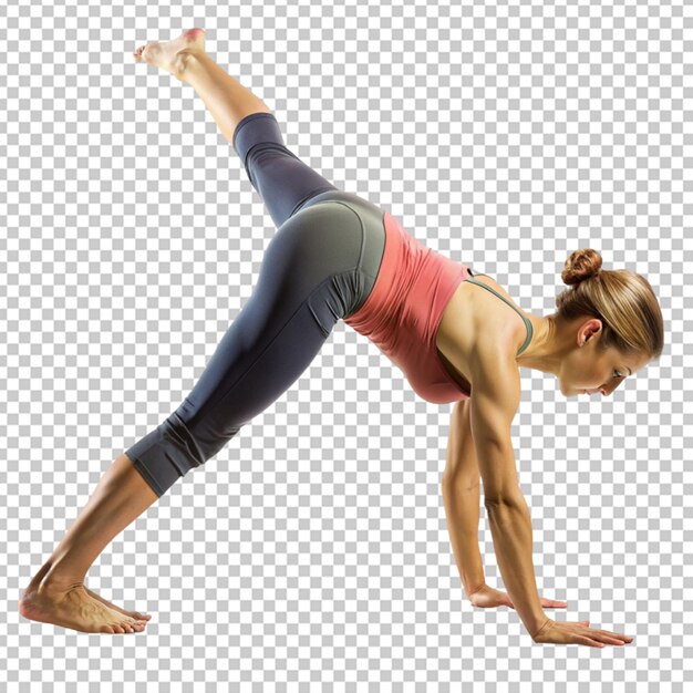 PSD women with sportswear doing yoga