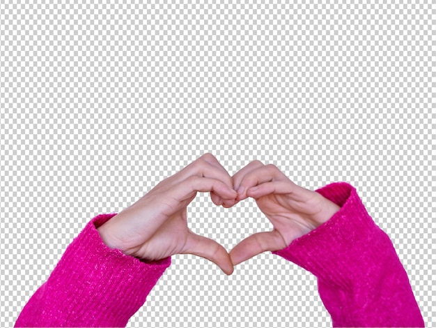 PSD women039s hands in the shape of a heart