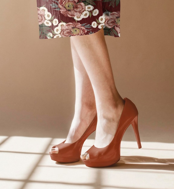women39s high heels mockup shoes footwear psd