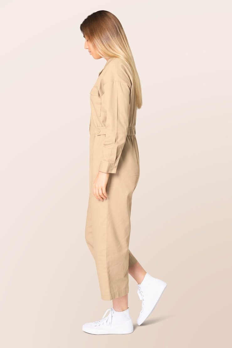 PSD women39s jumpsuit mockup psd street apparel full body