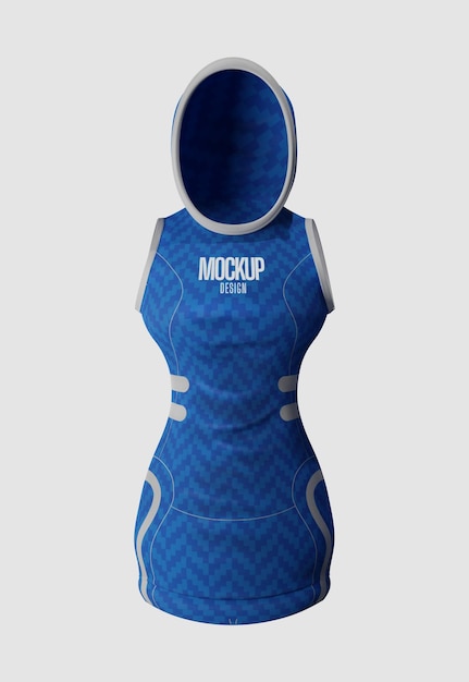 Women39s sport dress mockup vista frontale 3d illustrazione