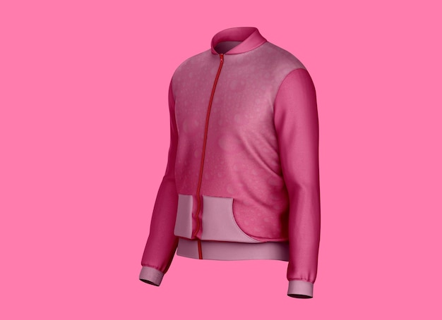 Womens bomber jacket mockup