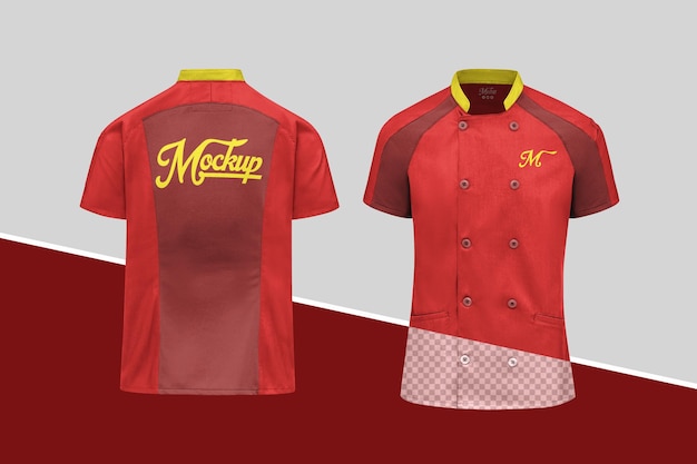 womens chef coat mockup