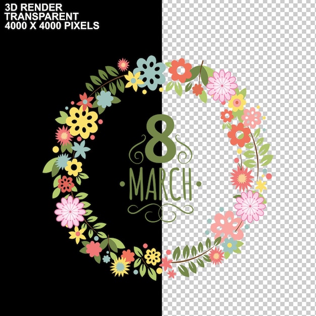 PSD womens day 8 march international womens day happy womens day floral 8 march floral corner