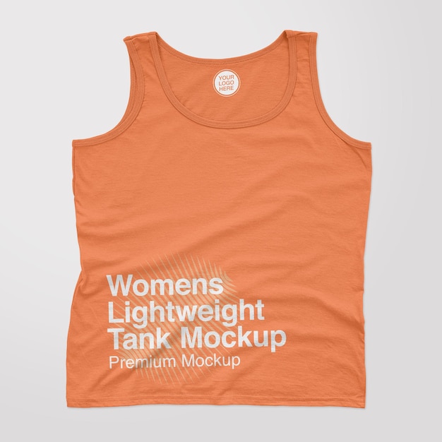 Womens lightweight tank mockup