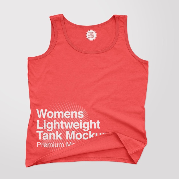 PSD womens lightweight tank mockup