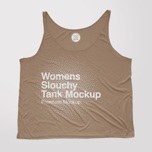 Mockup di carro armato slouchy da donna