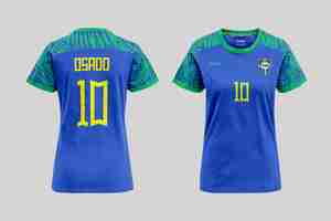 PSD womens soccer jersey mockup