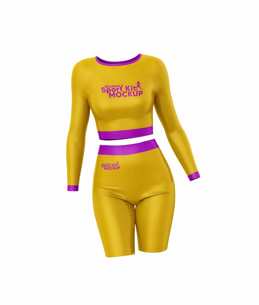 Mockup di kit sportivo da donna