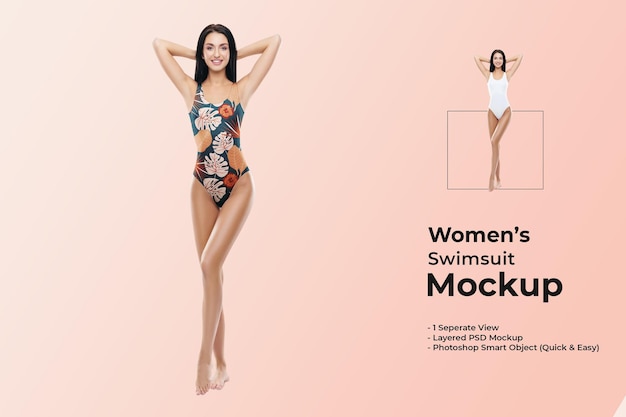 Womens swimsuit mockup