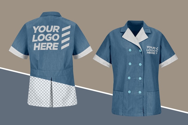 Womens work shirt mockup