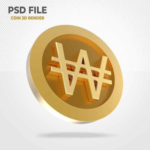 PSD 원 3d 금화