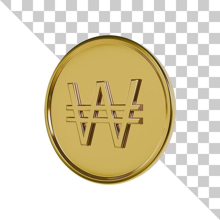 PSD won gold coin 3d icon