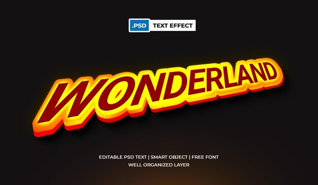 PSD wonderland-teksteffect