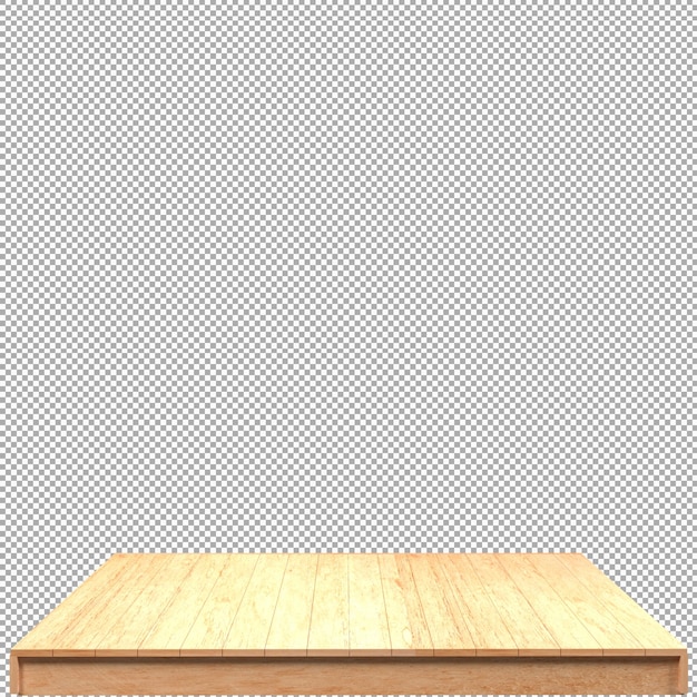 PSD wood board 3d render isolated