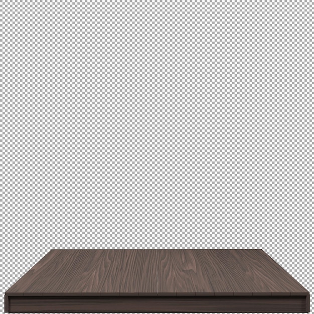 Render 3d del bordo di legno isolato