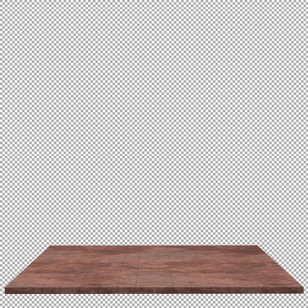 Render 3d del bordo di legno isolato