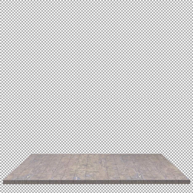 Wood board 3d render isolated