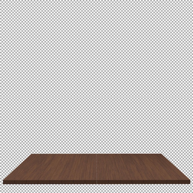 Render 3d del bordo di legno isolato