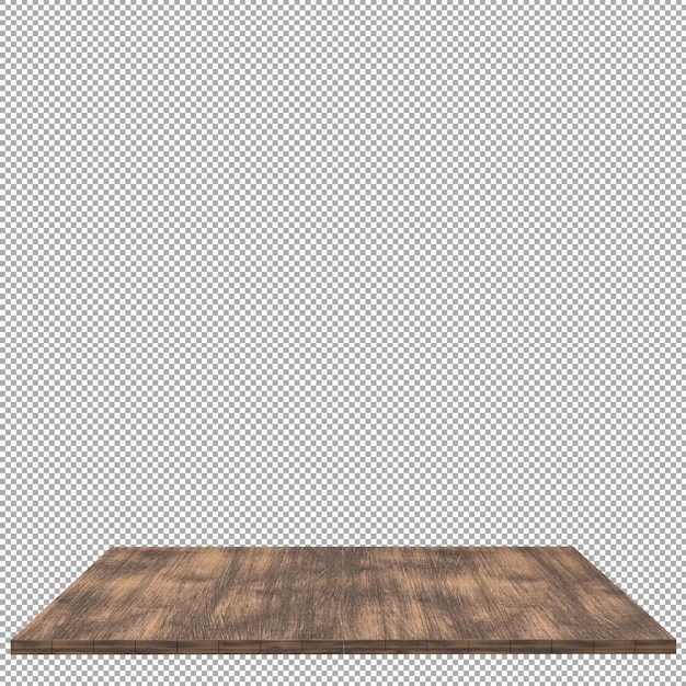 PSD render 3d del bordo di legno isolato