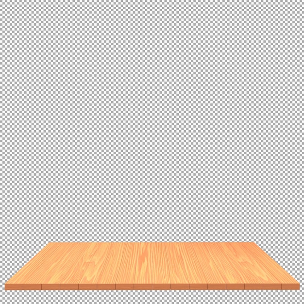 Render 3d del bordo di legno isolato