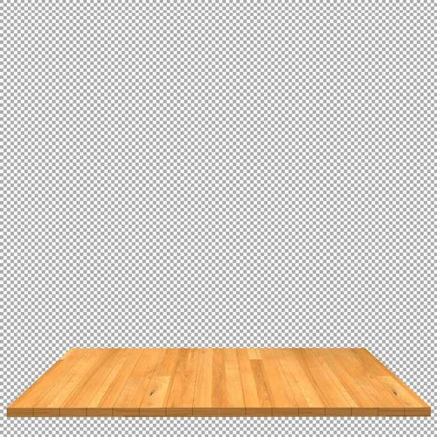 Render 3d del bordo di legno isolato