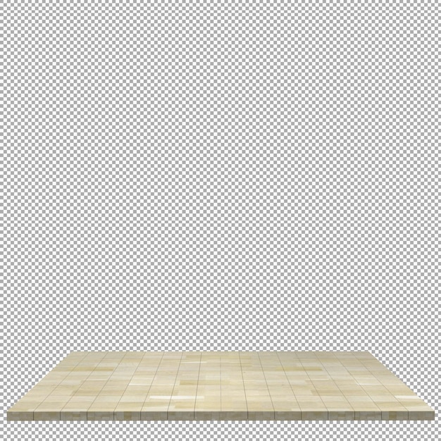 Wood board 3d render isolated