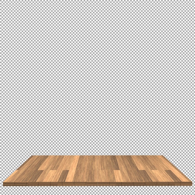 Render 3d del bordo di legno isolato