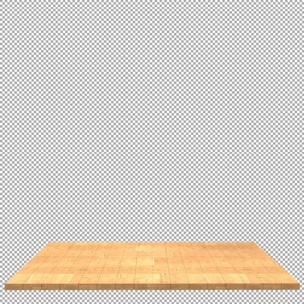 Wood board 3d render isolated