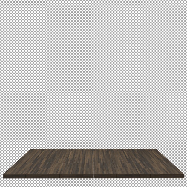 Render 3d del bordo di legno isolato